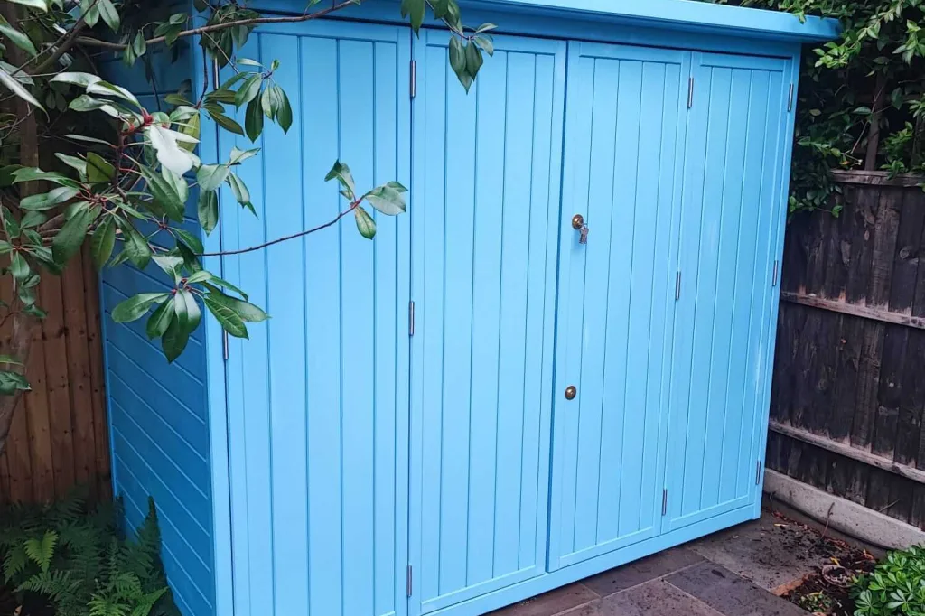 Bright blue shed 1