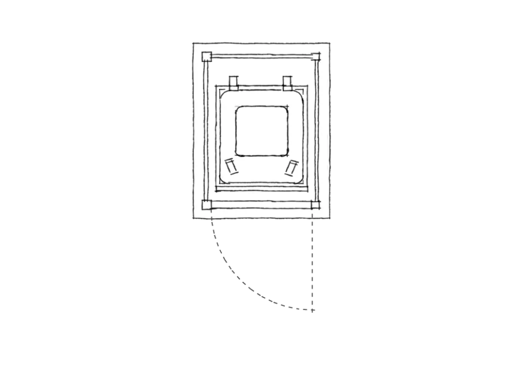 Single wheelie bin store plan