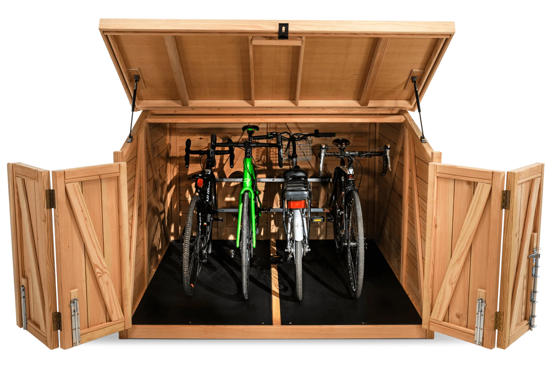 Bsc Rack Roll-in - Large Wooden Bike Shed | The Bike Shed Company