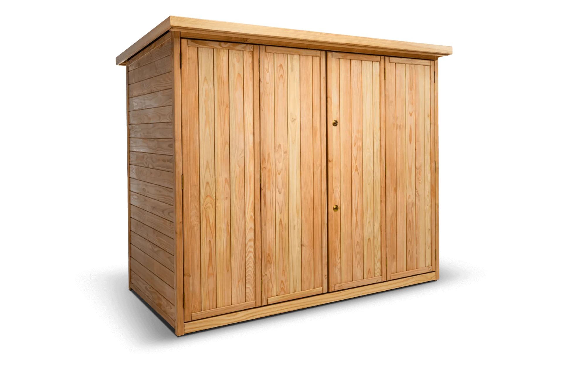 Vertical bike shed closed