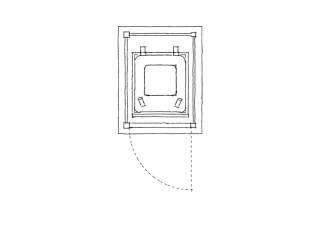 Single wheelie bin store plan