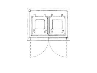Double wheelie bin store plan