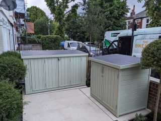 Pedalbase and Bin Store in an L shape