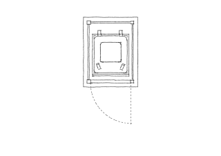 Single wheelie bin store plan