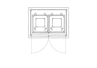 Double wheelie bin store plan